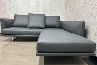Walter Knoll - Ecksofa Prime Time 490 10 Leder Miami Schwarz Gestell Aluminium Hochglanz Poliert Inklusive Kissen mit der legendären Schwenkfunktion - 6