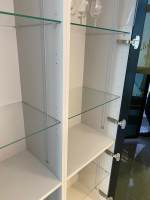 Häcker - Vitrine Modell AV 2135 Schwarz Metalllack Innen Lichtgrau - 8