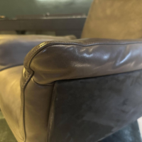 FSM - Sessel Shelby Außen Leder Kashmir Schwarz Innen Leder Naturale Espresso Braun Gestell Stahl Schwarz Pulverbeschichtet - 12