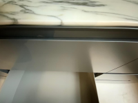 Interlübke - Sideboard Mell Mattlack M21 Anthrazit Abdeckplatte Marmor Arabescato Corchia Weiß Glänzend Mit Schubkästen - 7