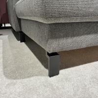 Sofa Kultur - Polstereckgarnitur 744 SK Move Stoff Free Steel Grau Metallfuß 192 Schwarz Matt Inklusive Kissen - 4