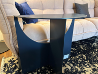 Interlübke - Beistelltisch Pical Halbkreisförmig HPL Mattlack M83 Navy Blau - 5