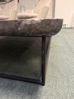 Cassina - Couchtisch Torei Platte Marmo Carnico Grau Gestell Metall Nera Opaca Schwarz Matt - 5