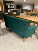 Niehoff - Sitzbank Modell 1248 Stoff Petrol Gestell Wildeiche Massiv - 6