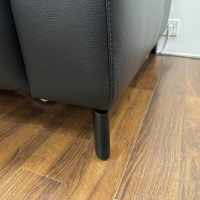 Rom - Ecksofa Cosmo Rindsleder Montana Black Schwarz Füße Stahl Mattschwarz Lackiert Inklusive Kissen - 4