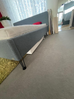 Hasena - Bett Ciara 7121 218 Stoff Kitana Aqua Himmelblau Grau Blau Füße Fasio Anthrazit ohne Rost ohne Matratzen - 2
