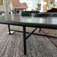 Ligne Roset - Couchtisch Lewa Platte Esche Schwarz Auflage Keramik Ebenschwarz Füße Stahl Schwarz Lackiert - 5