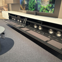 Spectral Smart Furniture - TV Kombination Ameno Korpus Lack Black Schwarz Front Glas Metallic Bronze Und Stoff Carbon Glas Snow Weiß - 8