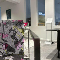 Brühl - Armchair Grace Soft fabric 8001 95 gray pink yellow frame stainless steel smooth - 3