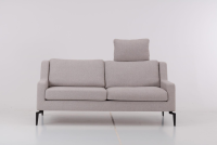 Werther - Sofa Stoff U2583G Grau Gestell Metall Schwarz Inklusive Kissen - 6