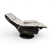 himolla - Sessel 8951 Easy-Swing Leder Longlife Sea Grau Tellerfuß Metall Schwarz Pulverbeschichtet Inkl. Aufstehhilfe - 6