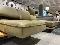 Koinor - Ecksofa Phoenix Leder B Toro Cactus Grün Plateau Wildeiche Furniert Gestell Aluminium Schwertkufe - 3