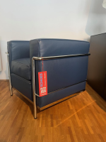 Cassina - Sessel LC2 Fauteuil Grand Confort Petit Modele Durable Leder Blu Oceano - 5