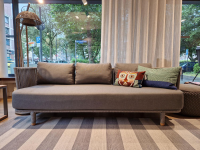 Cane Line - Sofa Moments Stoff Natté Grey Grau Rahmen Soft Rope Grau Gestell Aluminium Braun Füße Massiv Teak Inklusive Soft Touch Quick Dry Kissen Ohne Dekokissen - 4