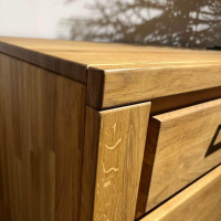 Natura - Sideboard Farmingdale Oberfläche Natur Eiche Geölt Griffe Metall Schwarz - 6