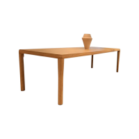 Flexform - Esstisch Kobo Top B Eiche Rohholzeffekt Beindetail Titanium Matt - 3