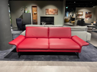 himolla - Sofa 2-Sitzer Waldkirchen R Leder 33 Longlife Soft Chianti Rot Gestell Metall Anthrazit Pulverbeschichtet - 9