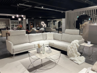 WK Wohnen - Ecksofa Göteborg In Beige-Grau Inkl. Verstellbare Kopfstützen Und Klappbares Armteil - 4