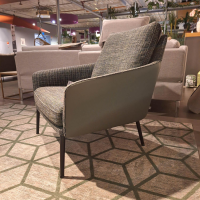 Rolf Benz - Sessel Jon Bezug Innen Sitz 20 402 Schilfgrün Grün Rücken Leder 34 517 Grüngrau Einzelfuß Stahl Verkehrsschwarz - 5