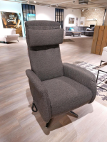 Global - Sessel Gotera Stoff Twice Dark Grey Sternfuß Chrom Glänzend Mit Teilmotorischer Verstellung Inklusive Akku - 2