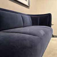 Wittmann - Sofa Vuelta Fabric E Velvet Navy Blue Feet Black - 8