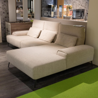 W. Schillig - Ecksofa Caroline Stoff V8848 Sand Beige Füße Metall Schwarz Inklusive Kissen - 6