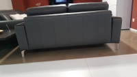WK Wohnen - Sofa WK660 Venosa Zweisitzer Leder Montana Basalto Grau - 12
