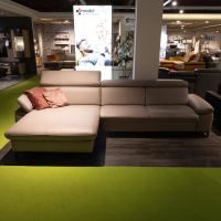 Modulmaster - Ecksofa MM PN1161 Leder Vivre 120 Alu Grau Fuß Metall Schwarz Inklusive Kissen - 6