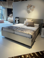RÖWA - Doppelbett Someo Gestell Stoff Soft Basic RM766 Beige Kopfteil Stoff Pure Origami RM779 Grau - 3