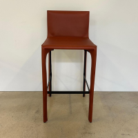 Walter Knoll - Barhocker Saddle Chair 1248 Leder Saddle Sherry Braun Fußstütze Stahl Schwarz Mit Kunststoffgleitern - 6