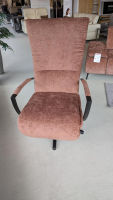 Poco - Sessel Nicolai Stoff Nile Kupfer 300 Braun Fuß Schwarz Matt mit mechanischer Verstellung - 3