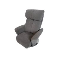 himolla - Relaxsessel 7627 XS Stoff Nuvano Stein Grau Drehteller Edelstahl Mit Elektrischer Aufstehhilfe - 11