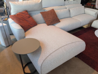 Jori - Ecksofa Eden Stoff Thuile C0002 Grau Creme Fuße Metall Bronze Schwarz Pulverbeschichtet Inklusive Hocker Und 3 Kissen - 10