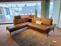 himolla - Ecksofa 1370 Leder Eleganza Alm Braun Metallrahmen Anthrazit - 2