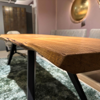 WK Wohnen - Esstisch WK 855 Platte Wildeiche Natur Geölt Gestell Anthrazit Pulverbeschichtet - 4