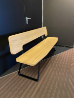 Thonet - Bank S 1095 Massivholz Esche Natur Gestell Schwarz Strukturpulver - 9