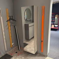 Schönbuch - Schuhschrank Lack Basisfarbe Asphalt 45 Grau Metalloberfläche Chrom Glänzend Mit Verspiegelter Tür - 3