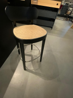 Thonet - Barhocker Gestell Mattlack Schwarz Geflecht Mit Stützgewebe - 4