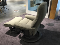 Stressless - Relaxsessel Sunrise S Comfort Stoff Faron Q2 Grey 12 Grau Gestell Holz Schwarz Inklusive Hocker - 4