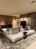 Poliform - Sofa Westside Stoff D Micene 09 Sabbia Beige Basis Nickel Matt Brown Braun Inklusive Kissen - 5