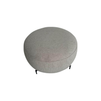 himolla - Hocker 8170 Stoff Jasmin Beige Grau Gestell Metall Schwarz - 3