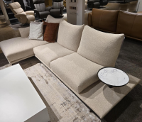 Calia Italia - Ecksofa Dragees Stoff Flash Dance Strech 202 Sabbia Beige Fuß Metall Graubraun Ricamo Inklusive Kissen - 4
