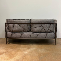 Fischer Möbel - Sofa Aura Outdoor Stoff Chartes Drizzle J348 Grau Gestell Edelstahl Dark Bronze Matt Pulverbeschichtet Inklusive Hocker - 9