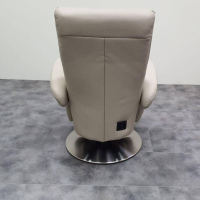 himolla - Relaxsessel Easyswing "S" 2-Motorisch Leder 35 Mariposa Alabaster Beige Mit Tellerfuß Edelstahl - 5
