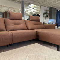 Global - Ecksofa Bahia Stoff S GFI154 08 Rot Braun Fuß S342 Schwarz Inklusive Nackenstütze - 3