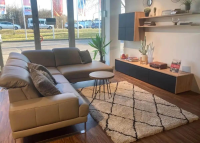 Activineo - Ecksofa Brandy Leder WM Safari Beige Kufen Metall Chrom Gebürstet Mit Elektrischem Sitzauszug - 6