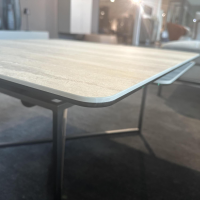 Contur - Couchtisch Cena C Platte Keramik Tarvertino Geädert Matt Grau Gestell Lack Manganese 2525 Grau Mit Schwenkbarer Platte - 7