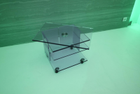 Dreieck - TV-Video-Rack Diogenes Inklusive Drehplatte Floatglas Optiwhite Klar - 10