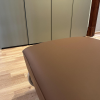 Thonet - Sessel S 411 Leder Linea 608 Marrone Braun Gestell Stahlrohr Verchromt Auflage Nussbaum Geölt Inkl. Hocker - 6