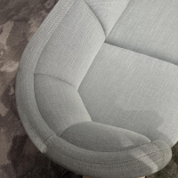 Wittmann - Sofa Vuelta 25640 Stoff F Tekla Platin Grau Füße Metall Bronze - 6